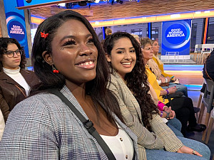Students attend a taping of Good Morning America