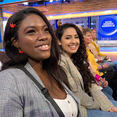 Students attend a taping of Good Morning America