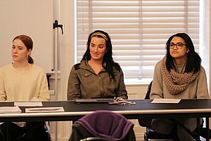 Defining Religion Panel (L-R)): Molly Null, Allie McInerney, and Michaela Williams