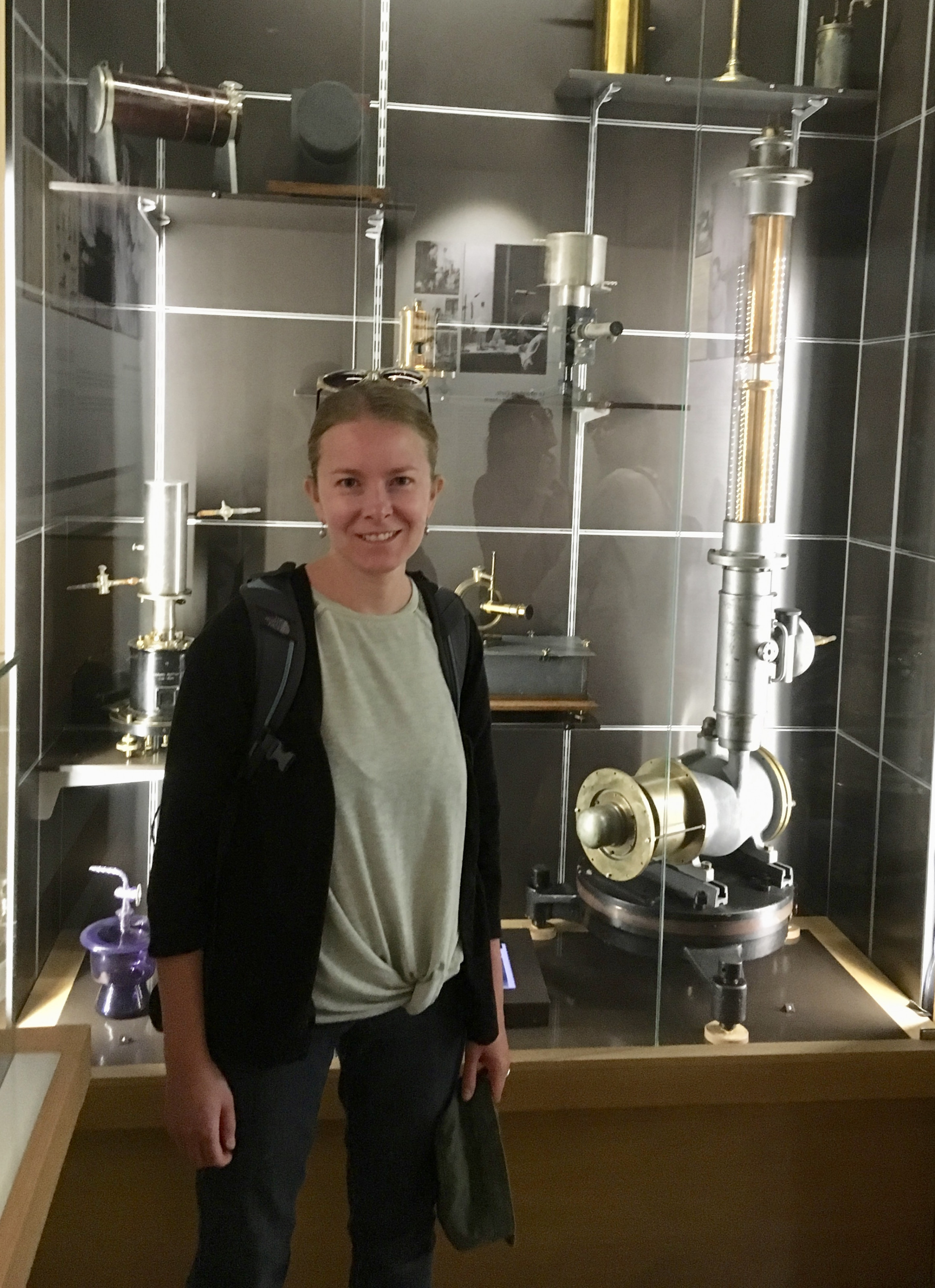 Prof. Leri at the Musée Curie, Paris