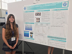 Rosie Wenrich, a junior Biology major, presents at the Mid-Atlantic Regional Meeting of the American Chemical Society.