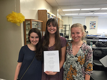 Leri Research Group 2015-17. Left to right: Emma Kamen, Rosie Wenrich, Prof. Leri.