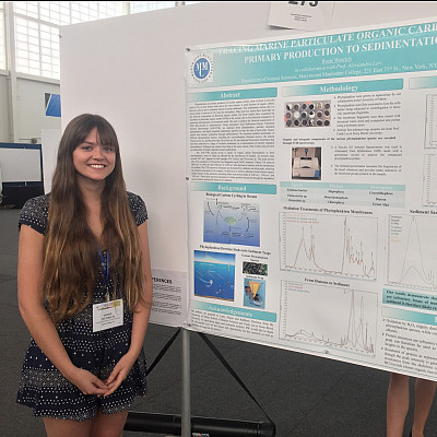 Rosie Wenrich, a junior Biology major, presents at the Mid-Atlantic Regional Meeting of the American Chemical Society.
