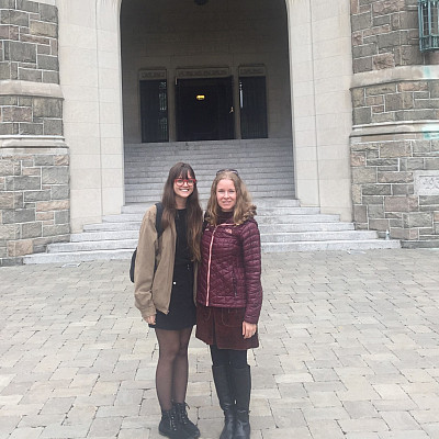 Senior Rosie Wenrich with her mentor, Prof. Alessandra Leri, at Fordham University.
