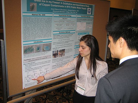 Natural Sciences Major Anna Patruno presents research at the Undergraduate Research Symposium in ...