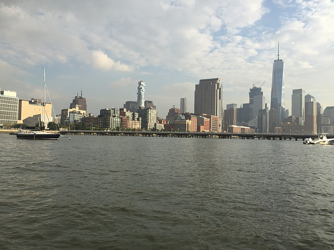 View from Pier 40 on the Hudson River,