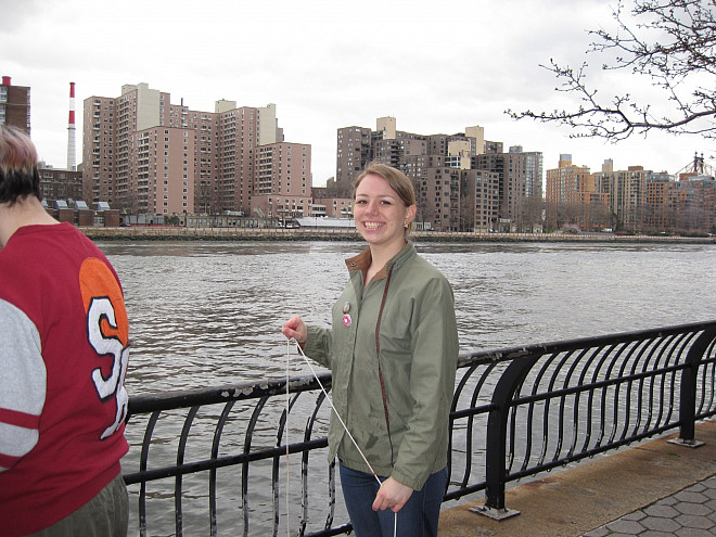 Students in Prof. Leri's Chemistry and the Environment class take science into the street.