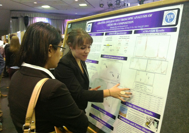 Katie Ness presented her poster, FT-IR and X-ray Spectroscopic Analysis of Crude Oil Composition, in the Chemical Sciences division.