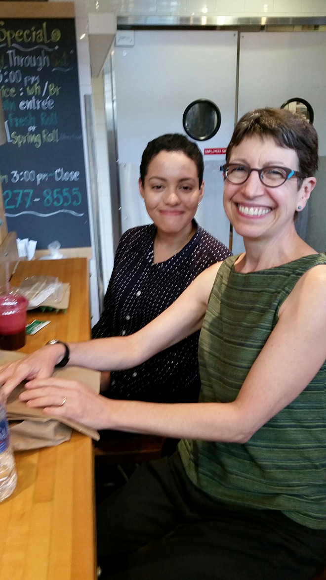 Yoshivel Chirinos (L) and Sue Behrens (R) in Milwaukee at AGLS conference 2015