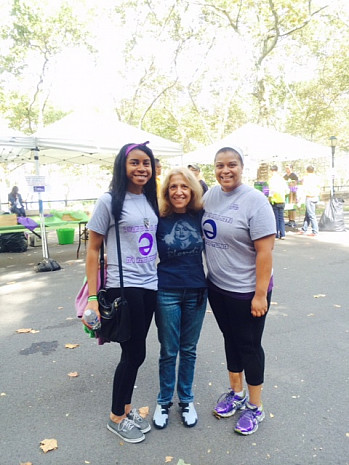 Dr. Jablon with Sonya Spradley, MMC's NSSLHA Chapter President, and NSSLHA member, Latoya Chisholm