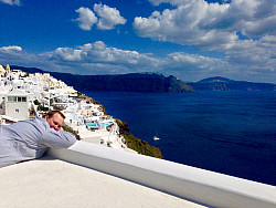 Matt Carroll '17 takes in the views while studying abroad in Greece