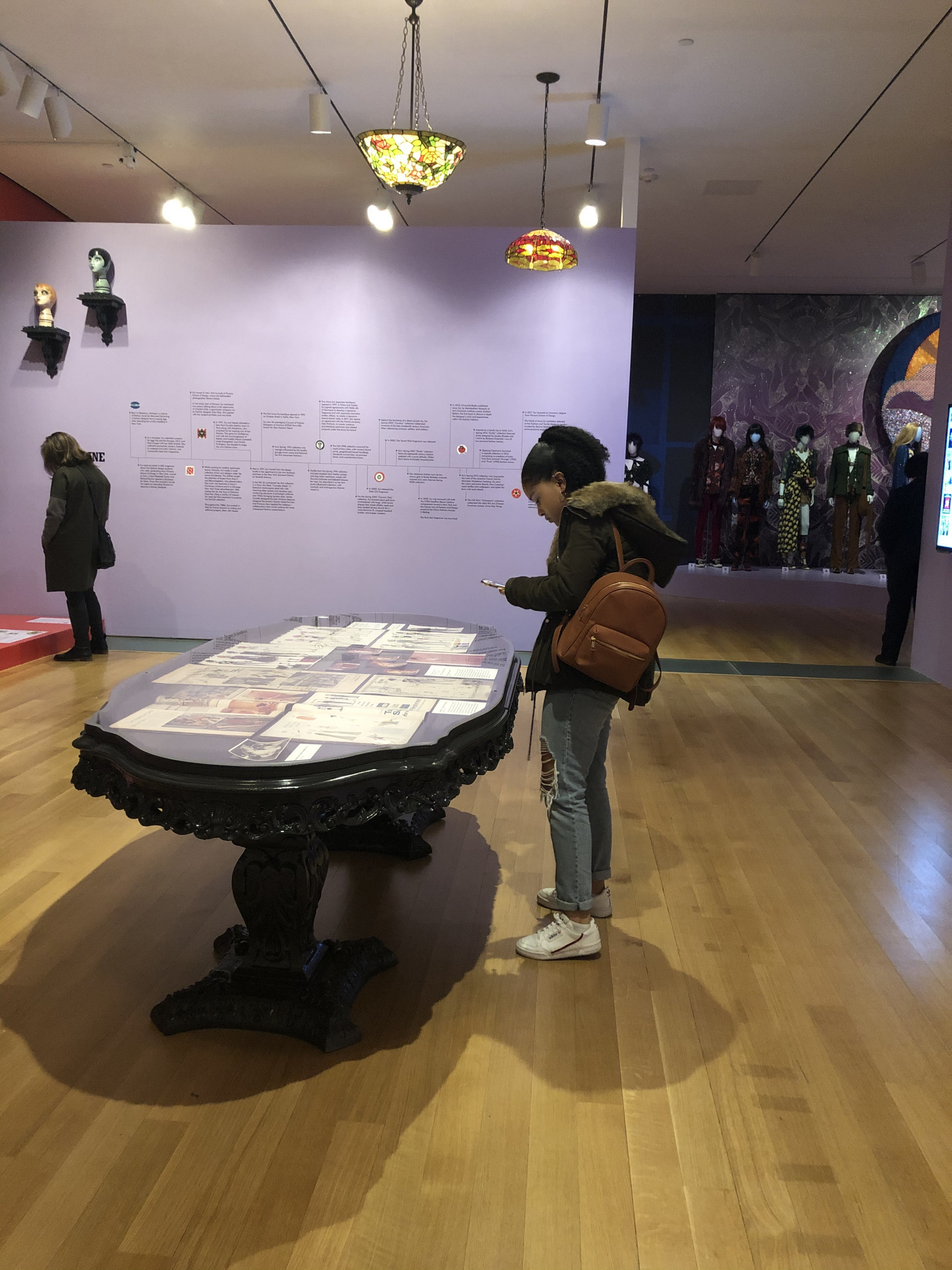 Students enrolled in the Business of Fashion visited the exhibition The World of Anna Sui at the Museum of Arts and Design (MAD)