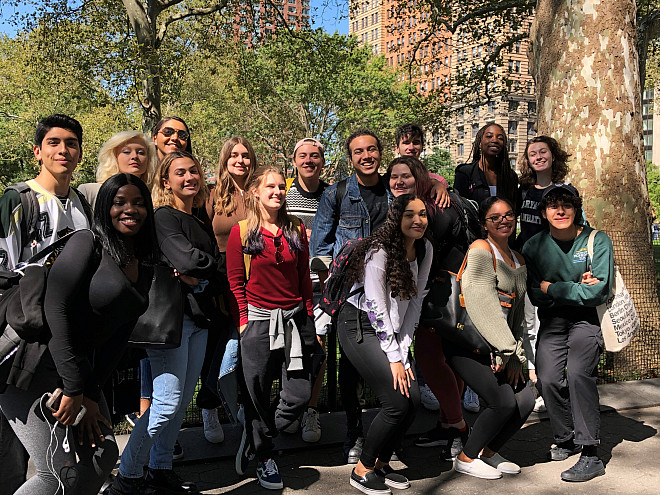 Students at Battery Park