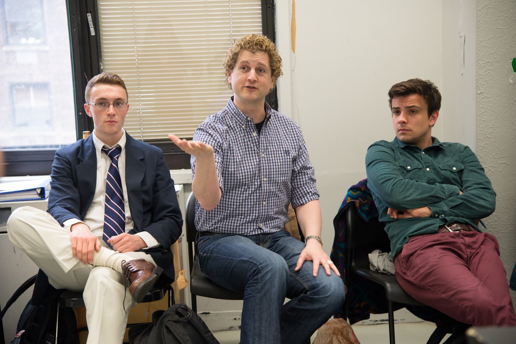 Professor Kevin Connell and acting students in class