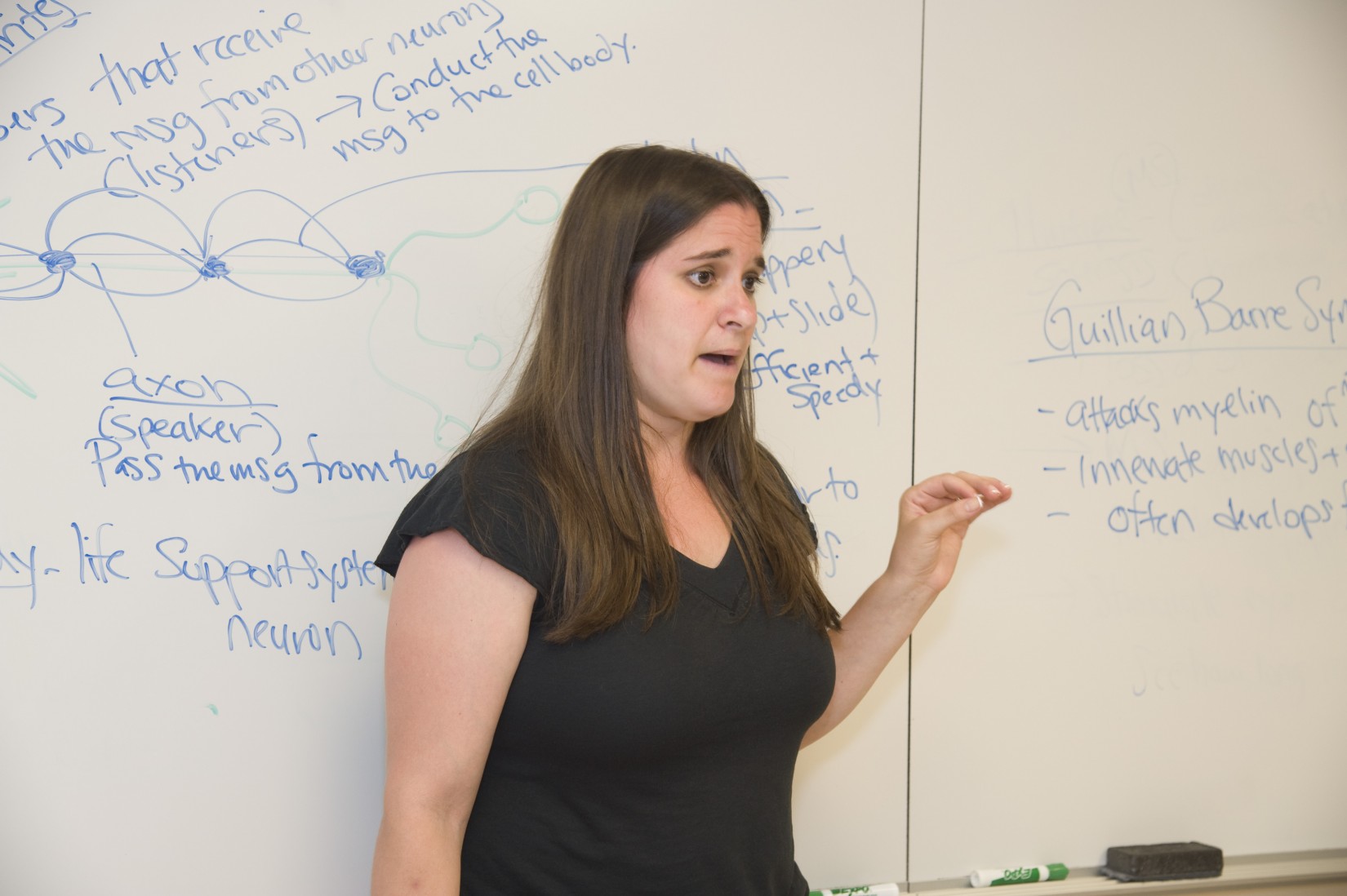 Professor Nava Silton teaching a summer Psychology course