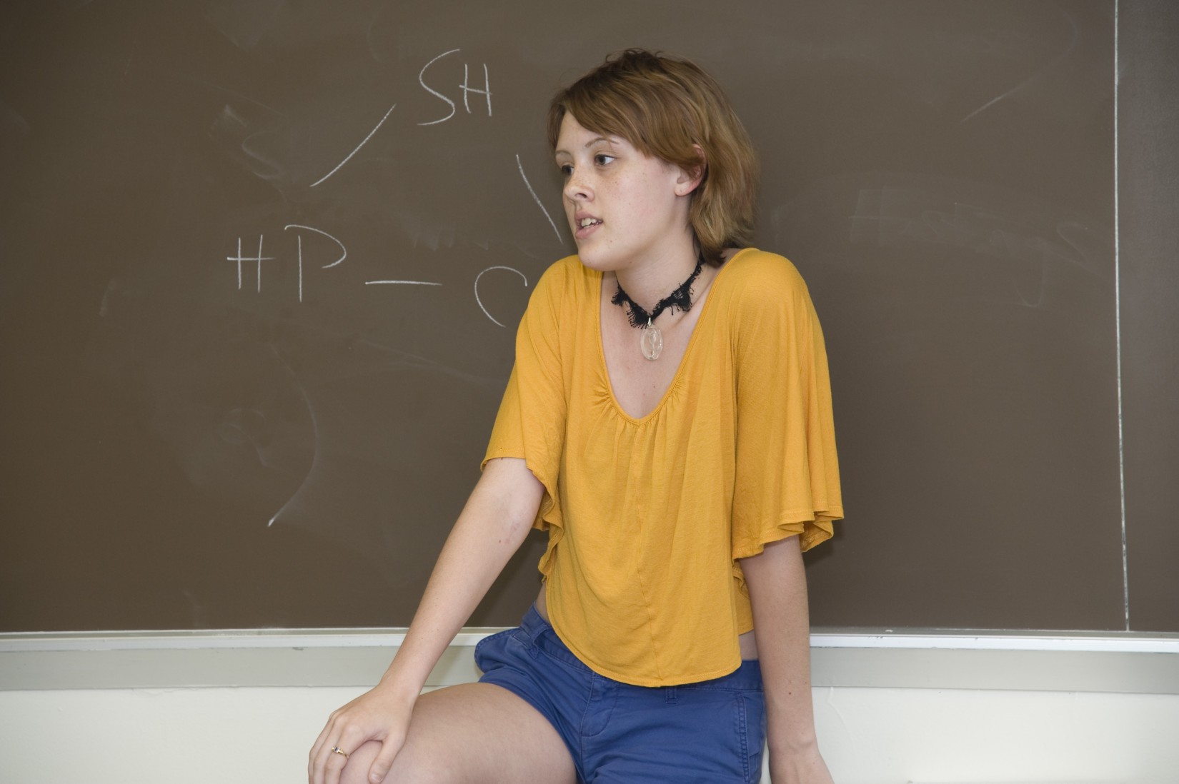 Making a point in Prof. Feilla's Detective Narratives summer course