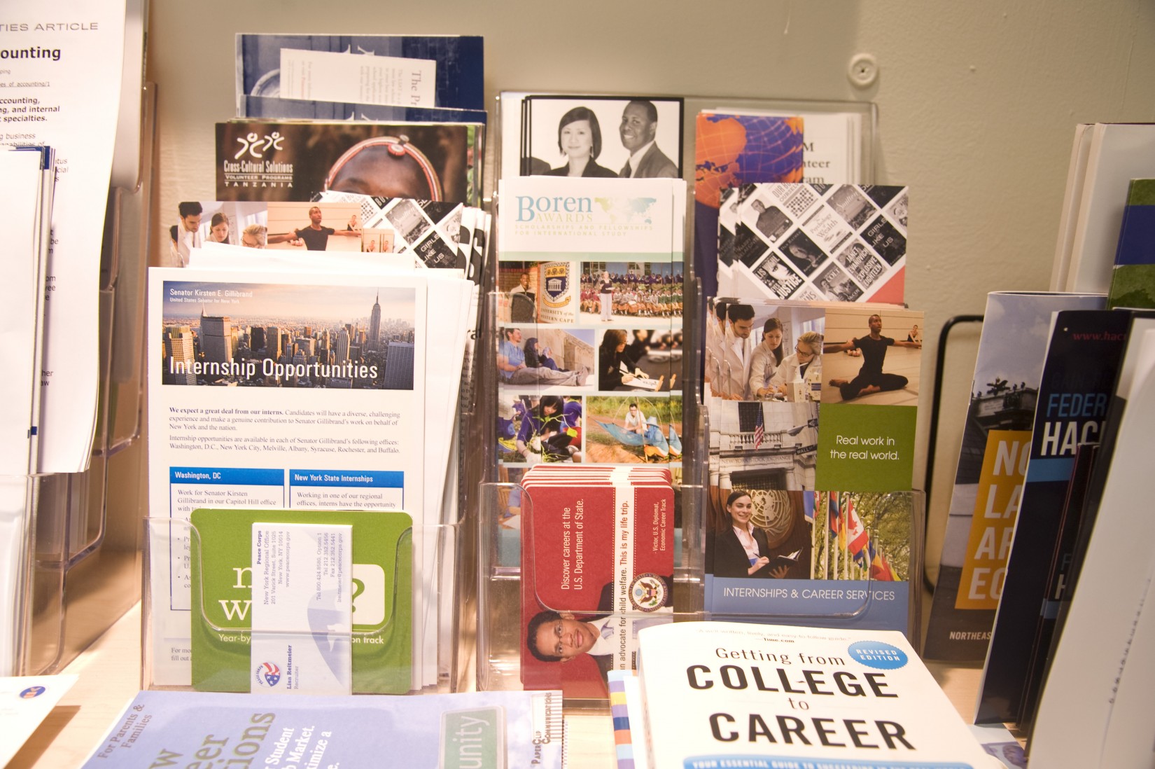 Handouts at the Office of Career Services