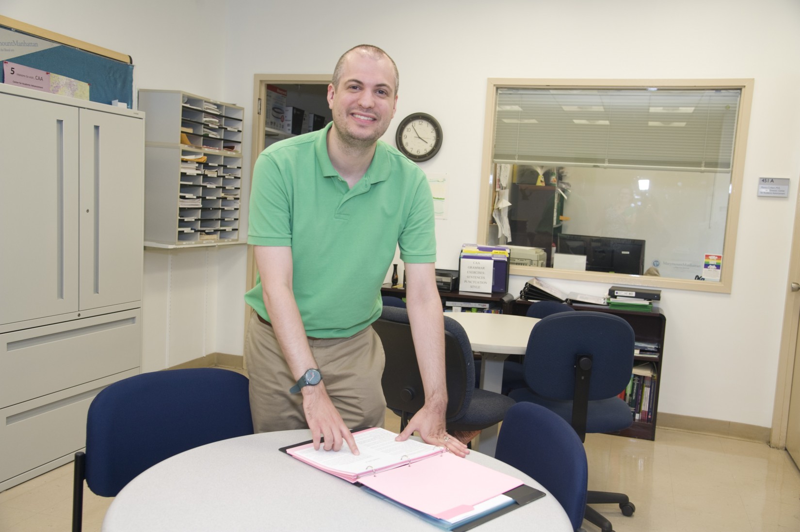 Ryan Cunningham in the Center for Academic Advancement