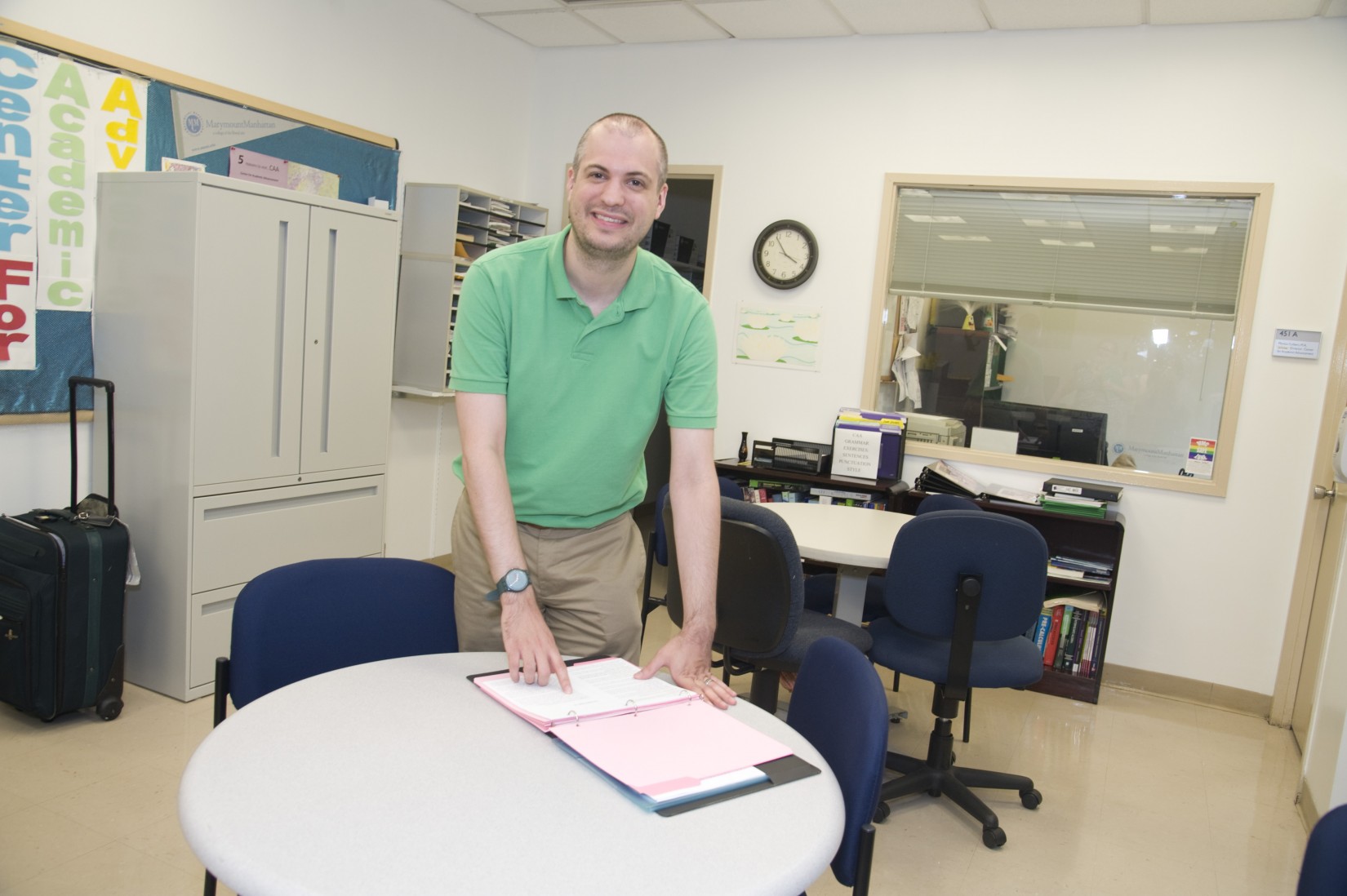 Ryan Cunningham in the Center for Academic Advancement