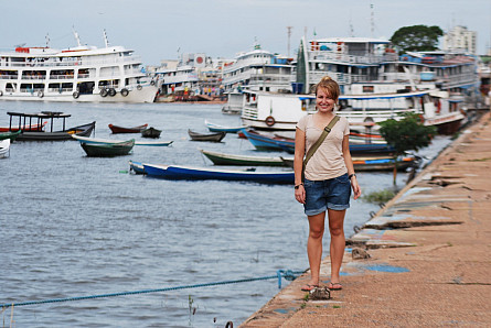Katie Sives at the Port of Santarem, Para, Brazil