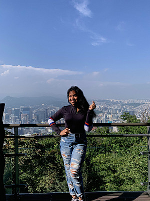 Khiarra Johnston during an August 2019 trip to Seoul, Korea.