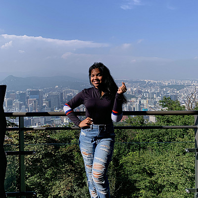 Khiarra Johnston during an August 2019 trip to Seoul, Korea.