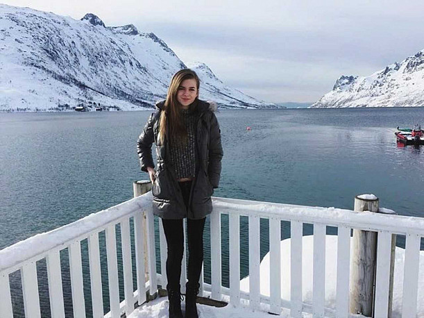 Hailey Diaz abroad in Norway