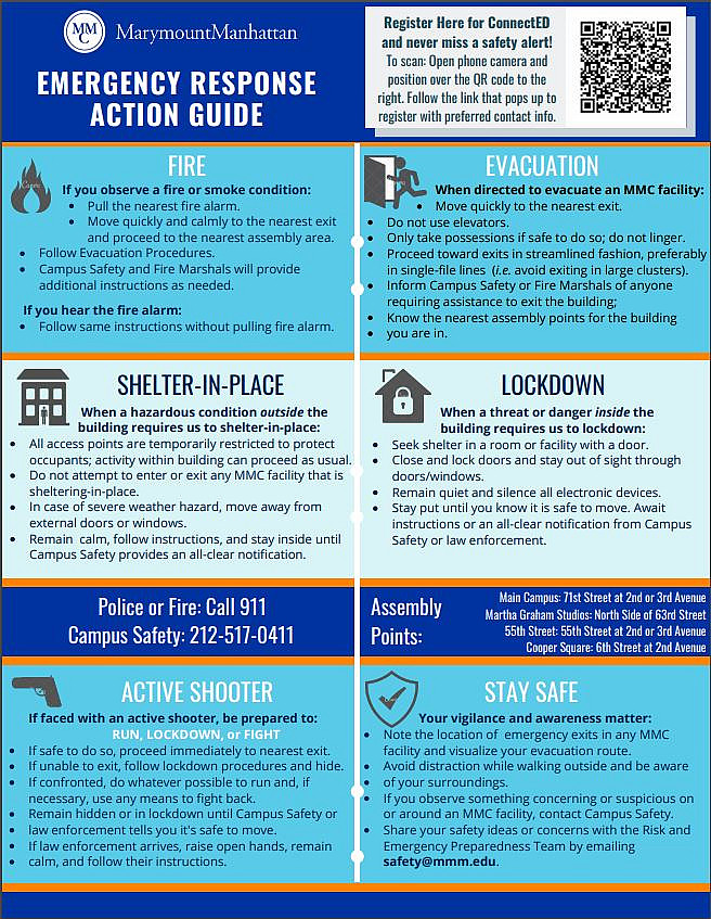 Learn what actions to take in an emergency situation.