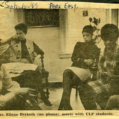 This photo of the Community Leadership Program ran in a local newspaper, Park East, September 11, 1969.  It is now in the MMC Archives.