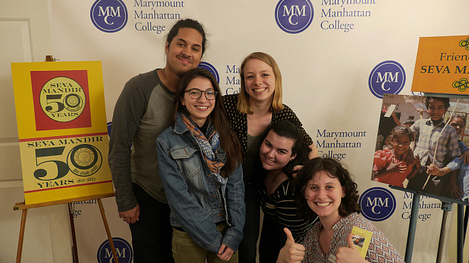 Students attending Seva Mandir's 50th Anniversary event.