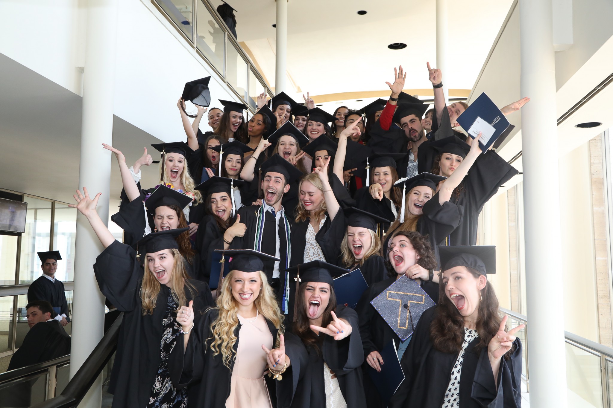 Students at Commencement 2017