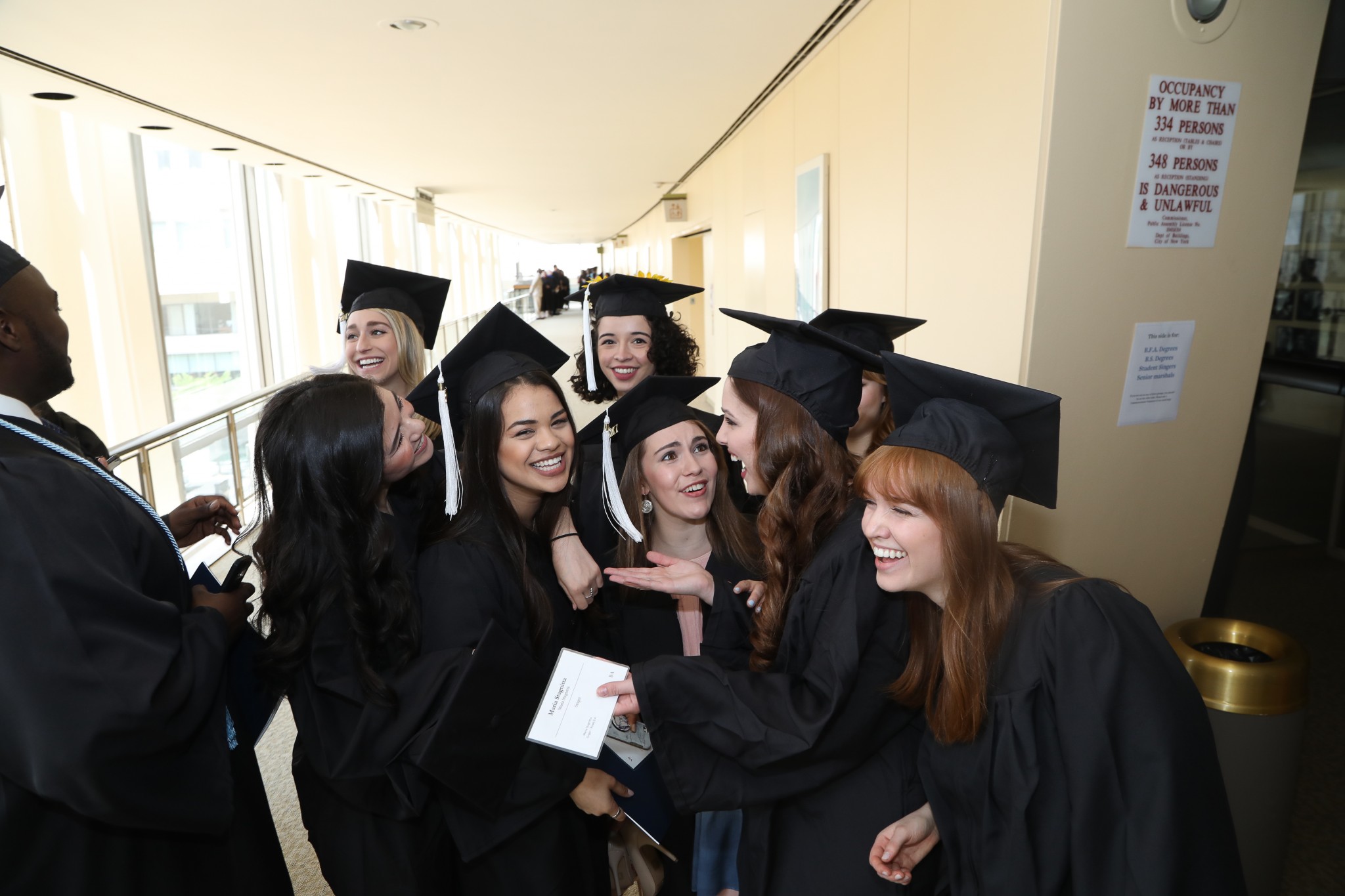 Students and faculty member at Commencement 2017