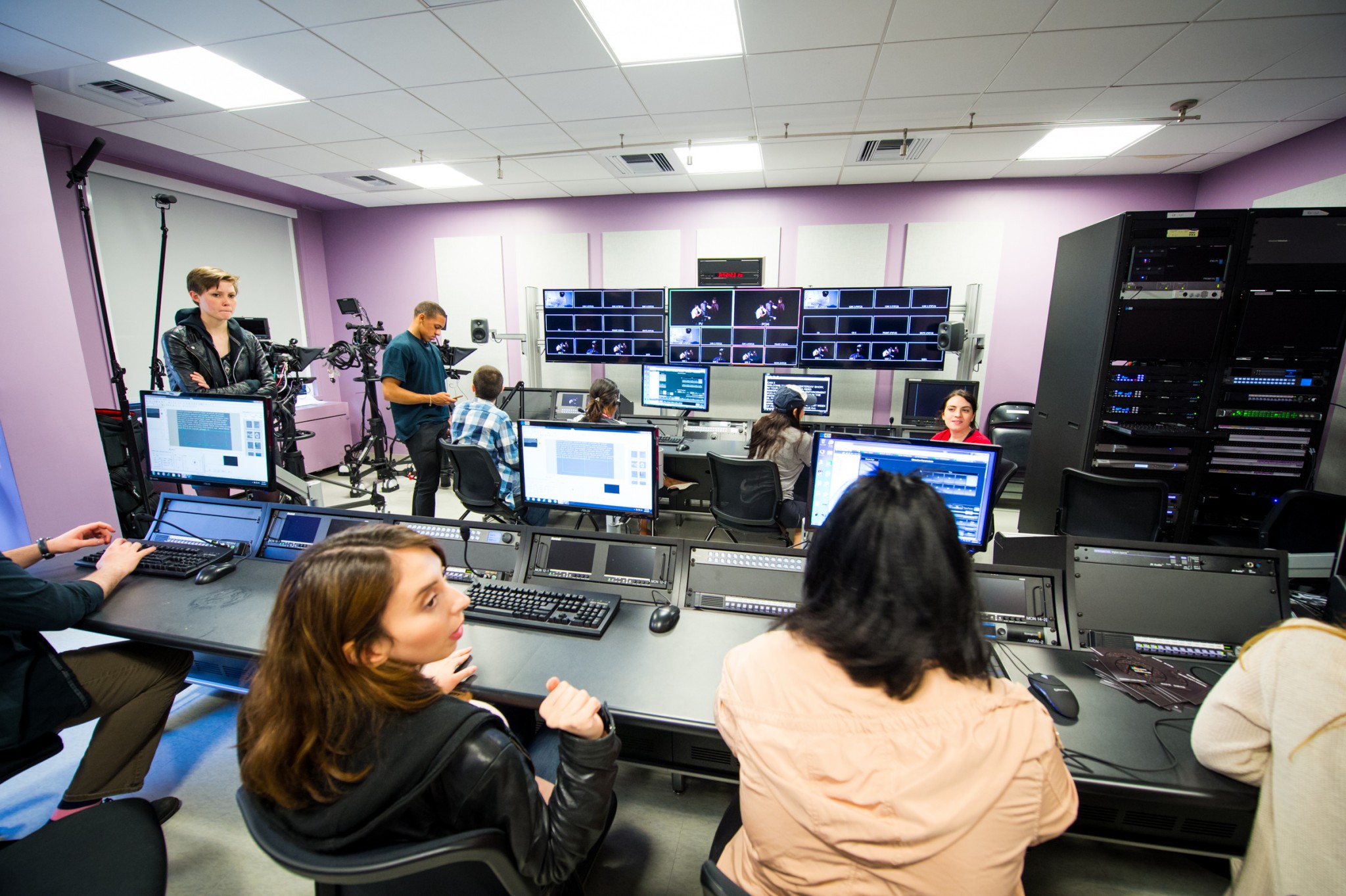 Students in the Communication Arts Studio