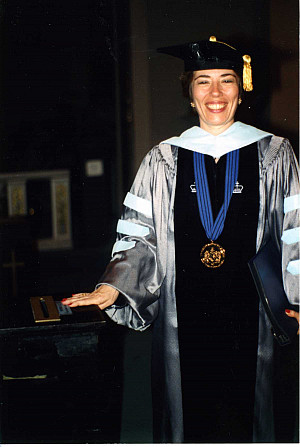 President Regina Peruggi received an honorary degree at her final MMC commencement as President in 2001.