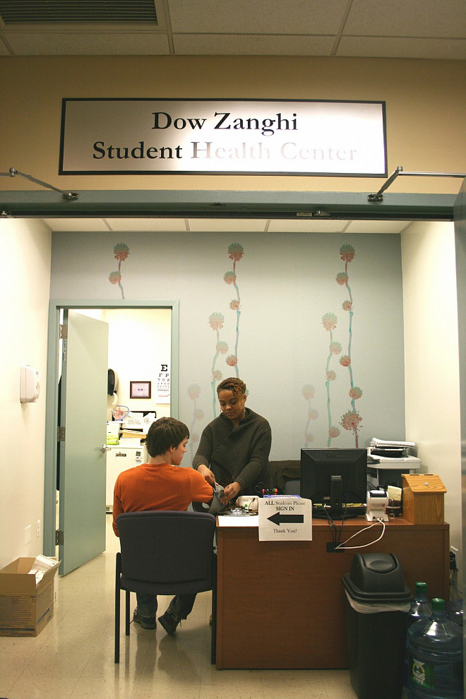 The Dow Zanghi Student Health Center is located within the 55th Street Residence Hall.