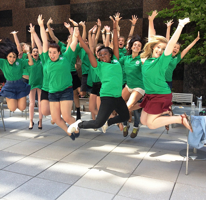 RA's jumping for joy on the terrace!