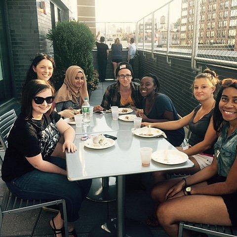 A great meal with great company on the terrace!