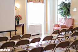 The Regina Peruggi Room in Carson Hall is the perfect spot on campus for gatherings, lectures, an...