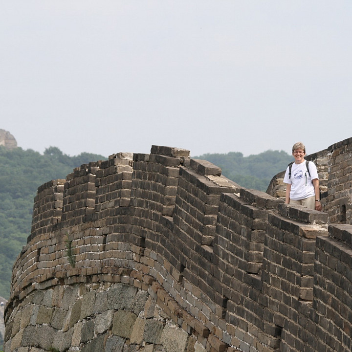 Martha Sledge on the Great Wall of China