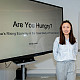 Wenqi Huang '20 before her presentation of Are You Hungry? The Role of Food in China's Rising Economy.