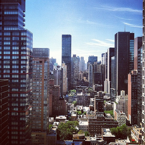 The view from the 55th Street Residence Hall.