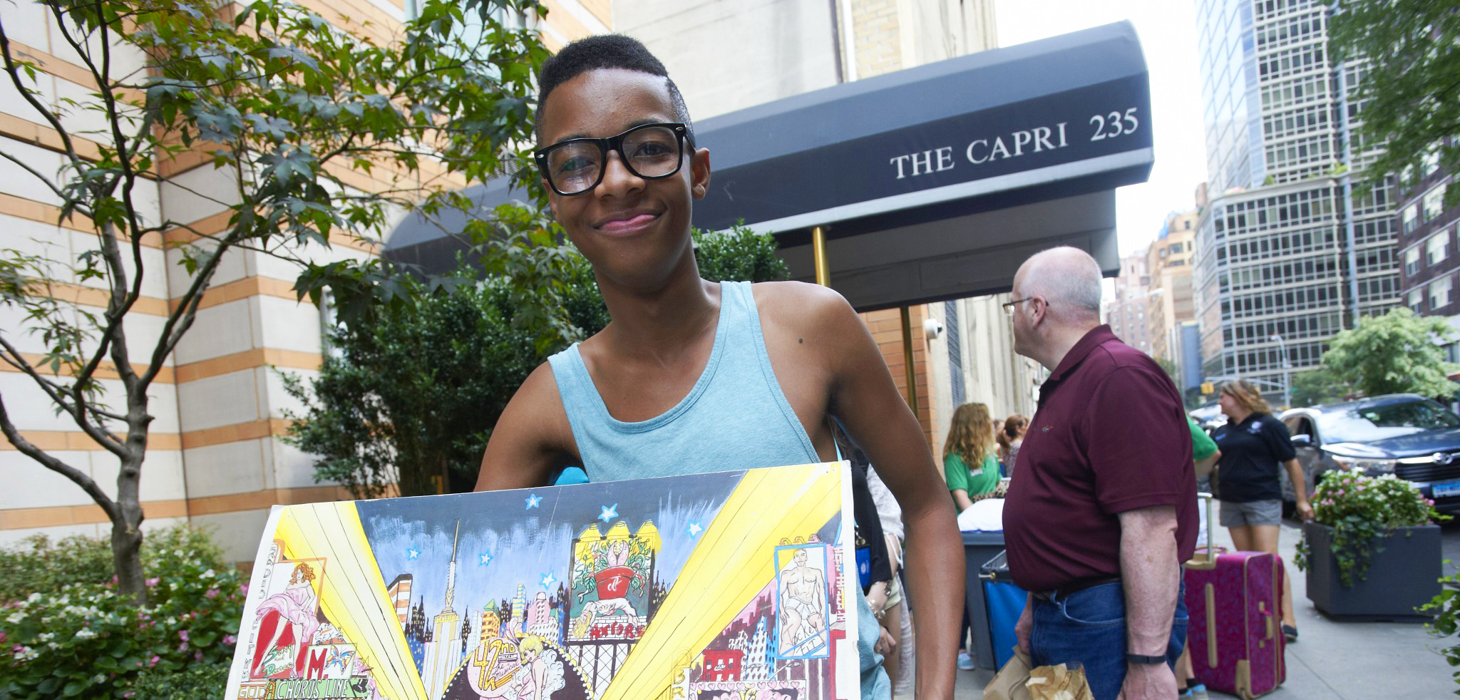 Student moving into the 55th Street residence hall.