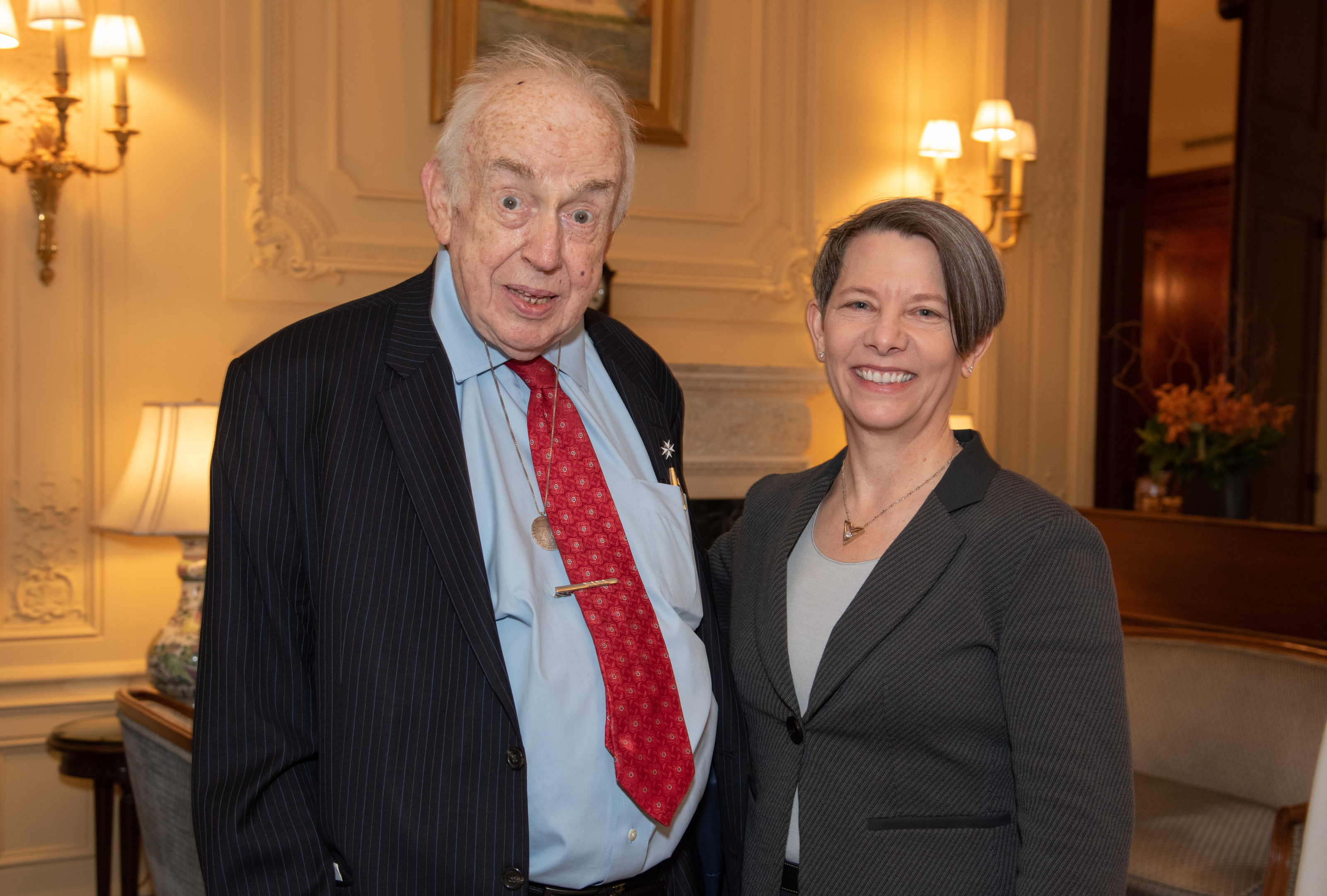 Dean Emeritus Peter H. Baker with President Kerry Walk, Ph.D.