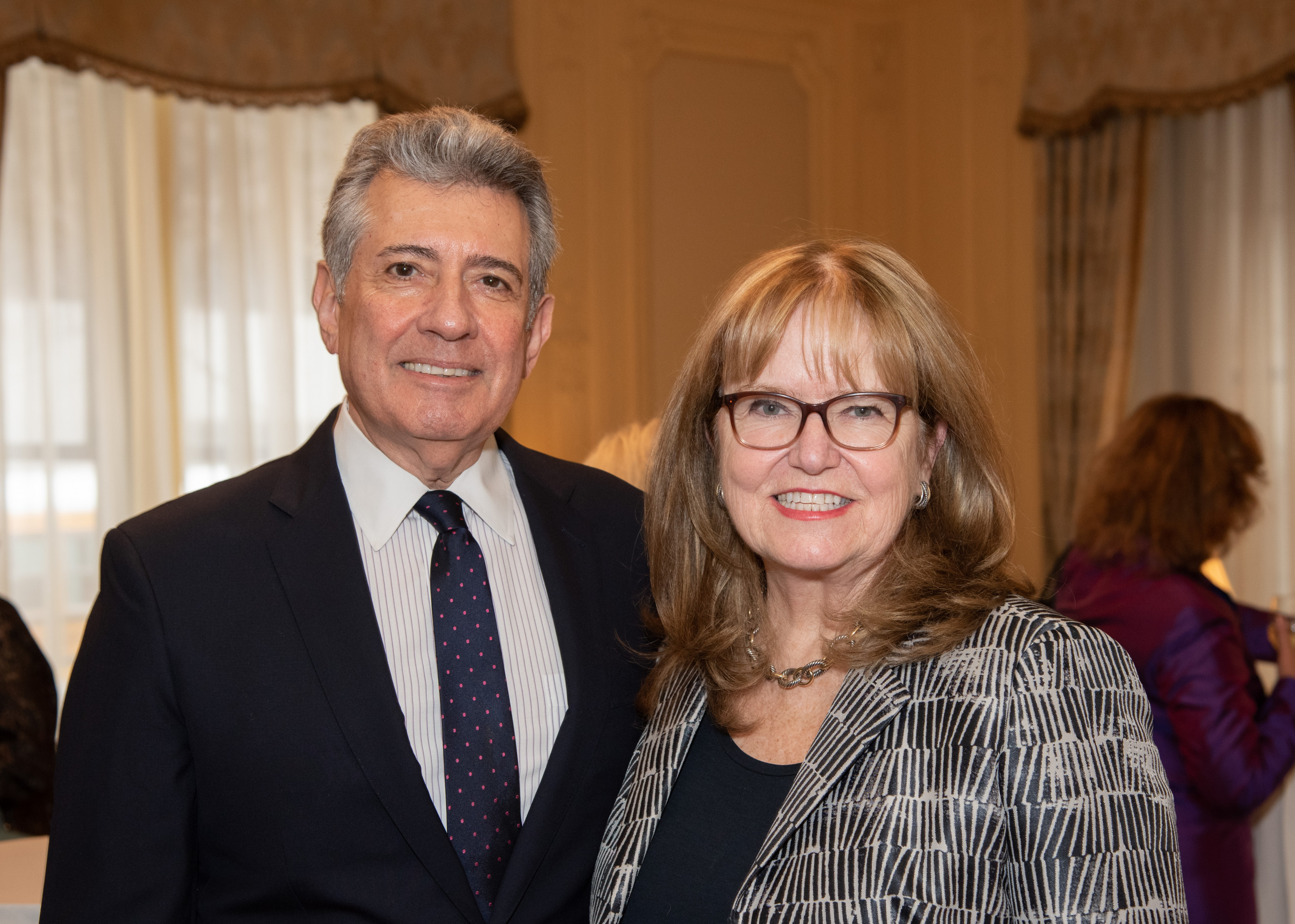 Chair of the Board Mike Materasso with Board Member Barbara Loughlin '70