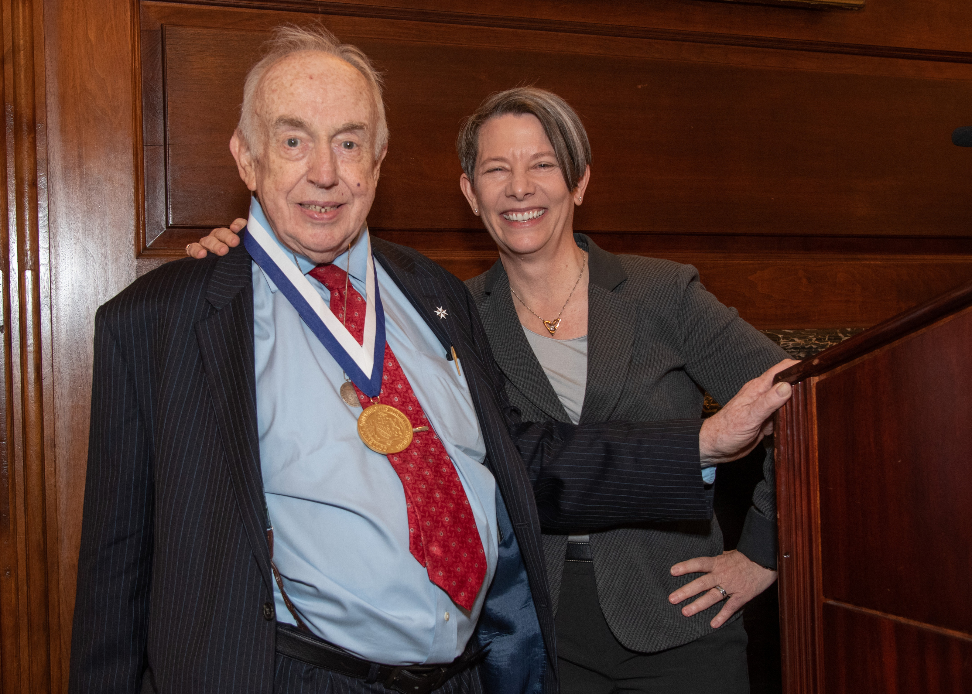 Dean Emeritus Peter H. Baker with President Kerry Walk, Ph.D.