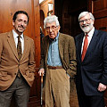 (L-R) Andrew C. Revkin, Barry Commoner and President Judson R. Shaver, Ph.D.