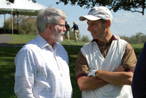 Judson R. Shaver, Ph.D., President of Marymount Manhattan College and Paul A. Galiano, Trustee and 2009 Golf Committee Chair.