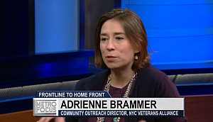 Adrienne Brammer '16 being interviewed on MetroFocus