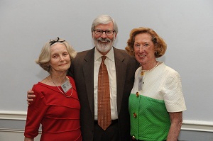 President Judson R. Shaver, Ph.D., presented Elizabeth Hayes '52 (right) with the Père Gailhac Award and Marjorie Ihrig '57 (left) with ...