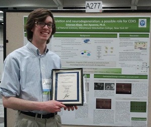 Emerson Khost '13 earned an Honorable Mention at the 16th Annual ASBMB Undergraduate Student Research Competition for his research findin...